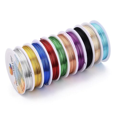 About 164 Feet Round Aluminum Craft Wire, 0.8mm Mixed Color Bendable Metal Craft Wire, Jewelry Making Accessories for Sculpting Making Modelling Bonsai Training Floral Wreath in Kuwait