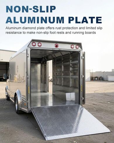 Rocaris 12" x 120" Diamond Plate Aluminum Sheet Metal, 17GA 0.045" Thick Commercial Grade, Diamond Plate for Cargo Trailer, RV, Camper, Garden Edging and Flooring Installations in Kuwait
