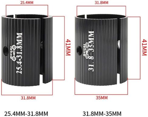 Aluminum Alloy Bike Handlebar Shim, Lightweight And, 25 4mm To 31 8mm, 31 8mm To 35mm, For Outdoor Biking(Black 25.4-31.8) in Kuwait
