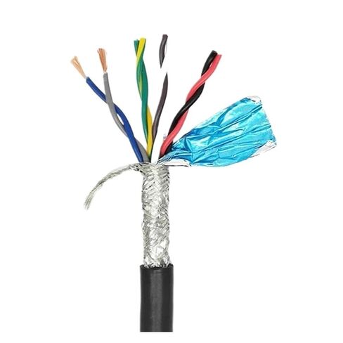 98M 26 24 22 20 18 RVSP Twisted Pair Shielded Cable 2/4/6/8Core RS485 Signal Control Wire Audio Monitor the Power Cord(8Cores 98Meters,18 0.75mm2 Black) in Kuwait