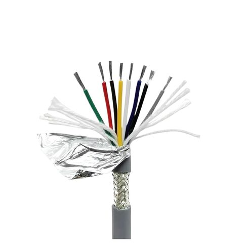 10 20 30 50M TRVVP Heat-Resistant Wire 4Core Double Shielded Cable 24 22 18 17 2 3 4 5 6 7 8Core Oil Resistant(10Meters,24 0.2MM2_3CORES) in Kuwait