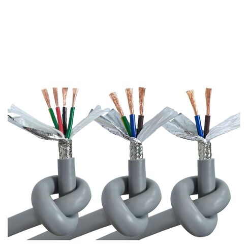 10 20 30 50M TRVVP Heat-Resistant Wire 4Core Double Shielded Cable 24 22 18 17 2 3 4 5 6 7 8Core Oil Resistant(10Meters,24 0.2MM2_3CORES) in Kuwait