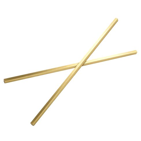 6 Pcs 1/4 x 1/4 x 11.8 Inch Brass Flat Bar, Long Solid Flat Mill Stock for Decoration Industry Handicraft in Kuwait