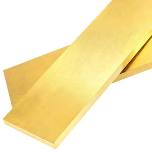 LEXININ 6 × 50 × 300 مم شريط نحاسي مسطح، 0.24 × 1.96 × 11.8 بوصة، مخزون صلب للطبق والحرف اليدوية، قطعتين in Kuwait