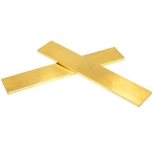 LEXININ 6 × 50 × 300 مم شريط نحاسي مسطح، 0.24 × 1.96 × 11.8 بوصة، مخزون صلب للطبق والحرف اليدوية، قطعتين in Kuwait