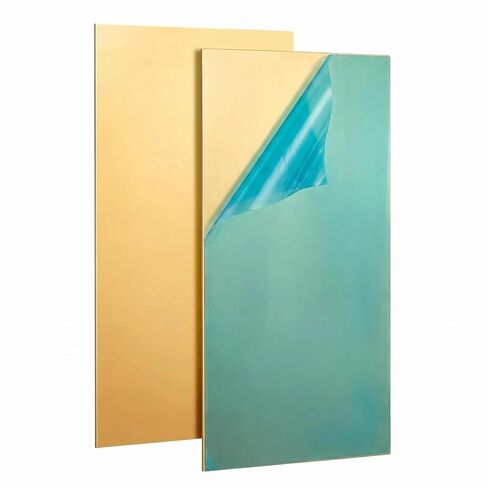 4 PCS Brass Sheets 12'' x 6'', 22 Gauge(0.6mm) Thickness, Both Sides Film Attached Metal Brass Plates for Engraving, DIY Crafting, Jewelry Making in Kuwait