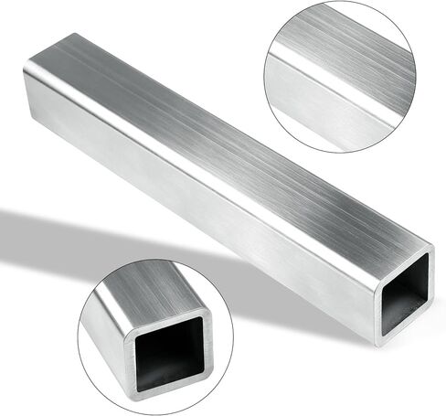 2" x 2"x 12" Long Structural Square Iron Tube, 1/4" Wall Thickness, Seamless Square Tubing DIY Metal Profile for Industrial or Home Improvement Projects, 1 Packs in Kuwait