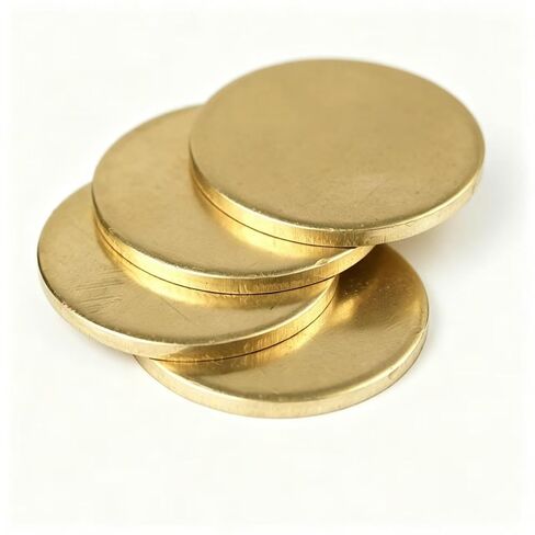 60mm Diameter Solid Brass Round Disc Blanks, Flat Circle Sheet 0.5-6mm Thickness for DIY Craft, Metalworking & Industrial Repair(1pcs 2mm*60mm) in Kuwait