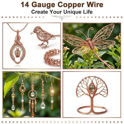 14 Gauge 60FT Pure Copper Wire for Jewelry Making,Electroculture Gardening | 99.96% Bare Solid, Sturdy & Flexible, Dead Soft Copper Wire, 0.72 LBS Roll for Crafts, Plants, Garden, Wreath Making, DIY in Kuwait