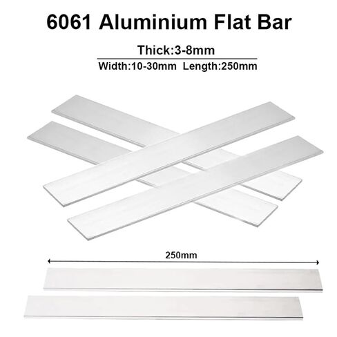 Aluminum bar Thickness 3-8mm Width 10-30mm Length 250mm Aluminium Flat Bar Plate, 1pcs(6x15x250mm) in Kuwait