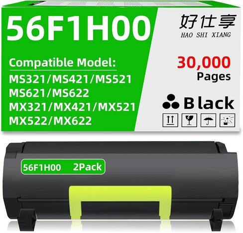 56F1000 استبدال خرطوشة الحبر عالية العائد لـ LEXMARK 56F1H00 56F1000 لـ MS321 MS421 MS521 MS621 MS622 MX321 MX421 MX521 MX522 MX622 PRINTER 6000 PACK 1 PACK 1 in Kuwait