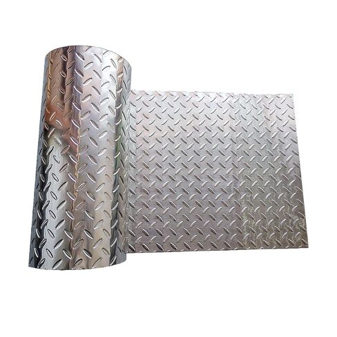 Stainless Steel Tread Plate, Diamond Plate Sheet Metal, Heavy-Duty Commercial-Grade Mill Finish Diamondplate Stainless Steel Sheet, 24in. X 96in., 0.02" 0.5mm Thick in Kuwait