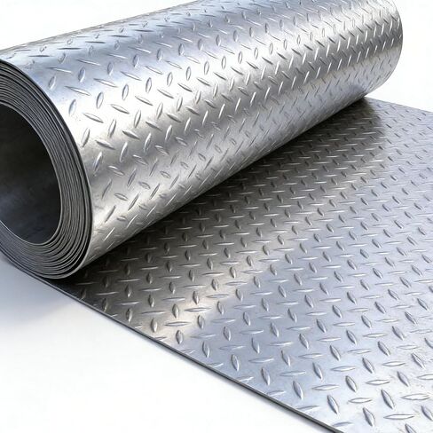 Stainless Steel Tread Plate, Diamond Plate Sheet Metal, Heavy-Duty Commercial-Grade Mill Finish Diamondplate Stainless Steel Sheet, 24in. X 96in., 0.02" 0.5mm Thick in Kuwait
