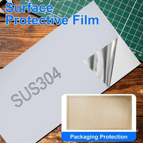 48 x 24 Inch 430 Stainless Steel Sheet, 1 Pcs 20GA Metal Plates Panel, Magnetic Stainless Steel Plate with Corner Protection for Kitchen DIY Crafting (1, 430 Stainless Steel, 48" x 24") in Kuwait