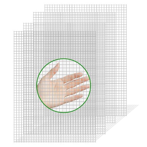 4 عبوات من شبكة أسلاك الفولاذ المقاوم للصدأ، شبكة 1/4 بوصة 23 مقياس 304SS ملحومة بالكامل، 8 بوصة × 11.2 بوصة (20.3 × 28.5 سم) سهلة القطع، لا تصدأ أبدًا، شاشة متعددة الأغراض للتهوية والمزراب والحرف اليدوية in Kuwait