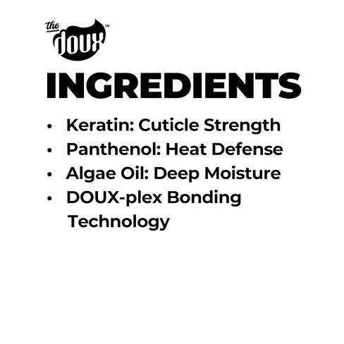 The Doux JUST GLAZE Silkening Blowout Primer – Anti-Frizz Heat Protectant for Hair with Keratin & Panthenol – Humidity Blocker for Blowouts & Silk Presses – Lightweight Formula, 4 oz in Kuwait