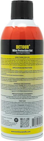 Detour Wire Protection Gel Aerosol Spray 11oz, Professional Grade Rodent Repellent for Engine Wires, Pool Wiring & Outdoor Equipment, Clear Long-Lasting Protective Barrier, Toxin-Free | Professional-grade barrier for engine wires, pool wiring & outdoor eq in Kuwait