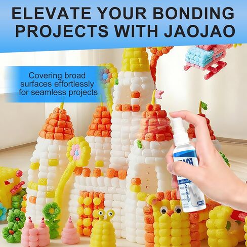 JAOJAO 120ml Foam Adhesive Spray, Foam Glue, Heavy-Duty Bond, Water-Based Safe Transparent After Drying Spray Adhesive for FoamDIY, Crafts & Household Use in Kuwait