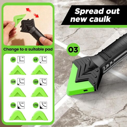 White Silicone Caulk Set-12oz Waterproof Silicone sealant,5 in 1 Caulk Tool with Caulk Remover Tool & Caulk Finishing Tool,Silicone Caulking Tool Kit of Bathroom Caulk, Shower Caulk, Bathtub Caulk in Kuwait