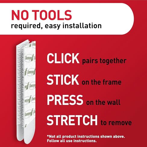 Command 10 lb Picture Hanging Strips, Medium, White, 32 Pairs (64 Strips Total), Damage-Free Frame Hangers, Holds 10 lb with 4 Pairs, Up to 18 x 24 in Frames in Kuwait