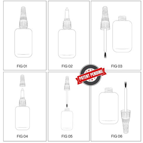 GH1200 (2 في 1) غراء فائق للبلاستيك مع أداة توزيع الفرشاة والفوهة - غراء بلاستيكي سريع الإعداد شديد التحمل للروابط الصلبة، DIY والمزيد، شفاف كريستالي ولا يحتوي على غراء مقاوم للبقع in Kuwait