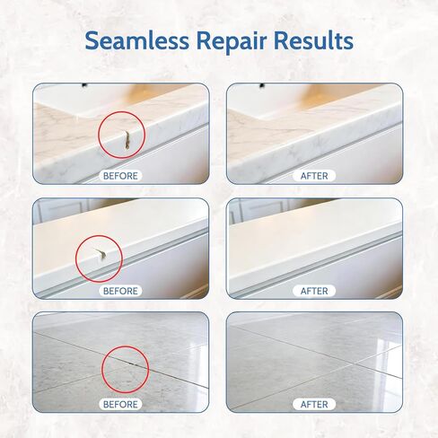 Quartz Countertop Repair Kit, Granite & Marble Repair Kit, 30s Quick-Drying Repair Chip for Edge Chips, Cracks, Scratches and Holes on Ceramic Tile, Bath Tub, Sink and Other Stone Surfaces in Kuwait