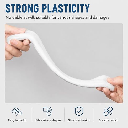 Strong Clay Iron Adhesive, Steel Reinforced Epoxy Putty, Repair Putty Waterproof, Heat Resistant Drillable, Filler for Metal PVC Pipe, Plastic Wood Ceramic, Easy Operation, Strong Adhesion (2PCS) in Kuwait