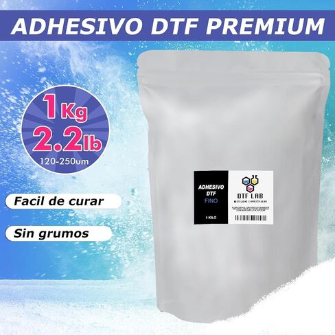 DTF Adhesive Powder 1kg – Premium Fine White Hot Melt Powder for Direct to Film Printing, High Stretch, Strong Adhesion, Wash Resistant – DTF LAB in Kuwait
