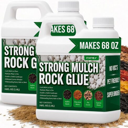 34oz Concentrated Ultra Black Mulch Dye with Gloves, Liquid Rubber Dye Spray Covers up to 3,600 Sq. Ft, Long-Lasting Finish Black Bark Paint for Mulch Restoration and Enhancement Landscaping in Kuwait