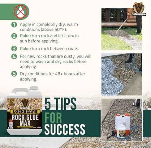 حزمة PetraTools للمناظر الطبيعية: بخاخ مضخة Rock Glue بحد أقصى 32 أونصة و1 جالون لتطبيق آمن وسهل in Kuwait