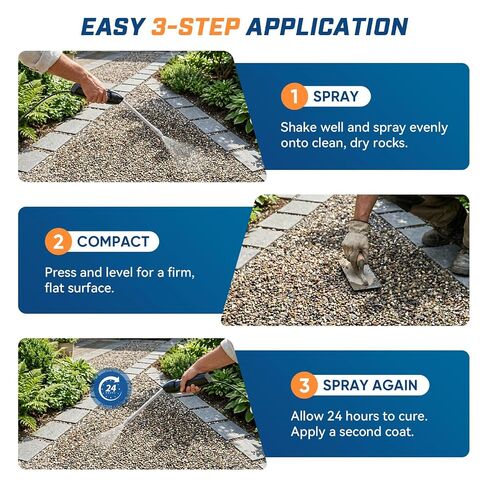 Mulch and Rock Glue for Landscaping with Electric Sprayer, 1 Gallon Ready-to-Use Gravel Glue, Weather-Resistant Outdoor Mulch Binder for Pea Gravel, Pebbles, River Rock, Patios, Gardens, Walkways in Kuwait