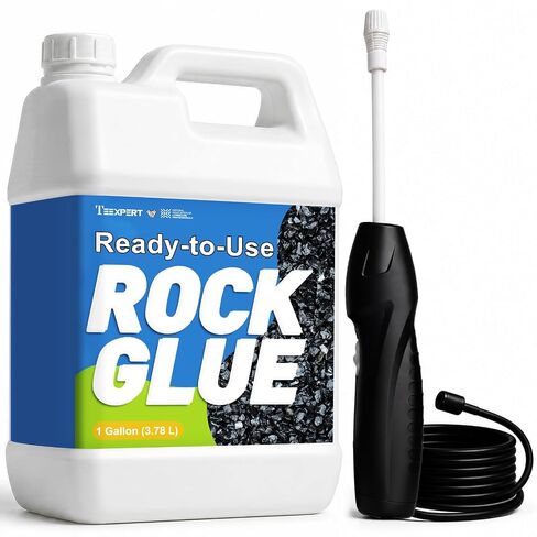 Teexpert Ready-to-Use Rock Glue for Landscaping with Electric Sprayer, 1 Gallon Gravel Glue for Landscaping for Pea Gravel, River Rock & Stone for Outdoor Landscape, Walkways, Patios, & Driveways Edge in Kuwait