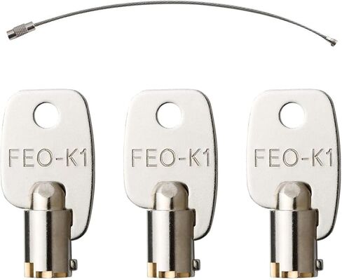 3 Pcs FEO-K1 Elevator Key K1 Service Key Recall Reset Keys,Factory Stamped Steel Keys in Kuwait