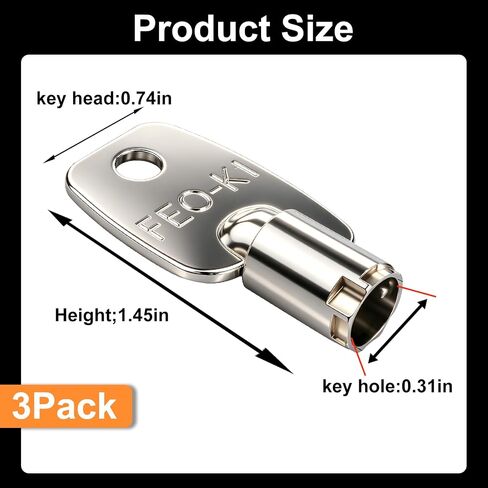 3 Pcs FEO-K1 Elevator Key K1 Service Key Recall Reset Keys,Factory Stamped Steel Keys in Kuwait