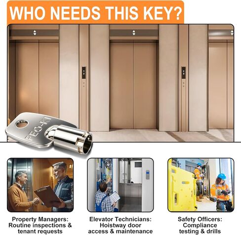 3 Pcs FEO-K1 Elevator Key K1 Service Key Recall Reset Keys,Factory Stamped Steel Keys in Kuwait