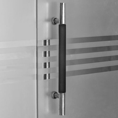 2 Pack Handle Covers with Zipper for Commercial Business Door, 11.5 Inch Length Handle Grips Protecting Handles from Extreme Heat and Cold - Black in Kuwait