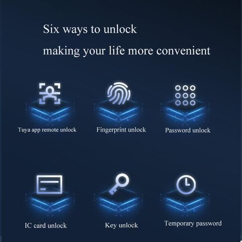 HIFAM Fingerprint Door Lock, TUYA APP Control Smart Lock Electronic Door Lock Biometric Door Handle Lock in Kuwait