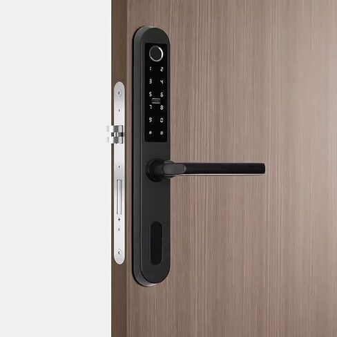 HIFAM Fingerprint Door Lock, TUYA APP Control Smart Lock Electronic Door Lock Biometric Door Handle Lock in Kuwait