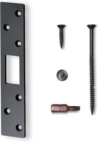Extra Long Deadbolt Strike Plate 7", Heavy Duty Stainless Steel, Enlarged Striker Opening to Fix Door Misalignment/Won’t Latch Close/Sticking (Matte Black, 1 Pack) in Saudi Arabia