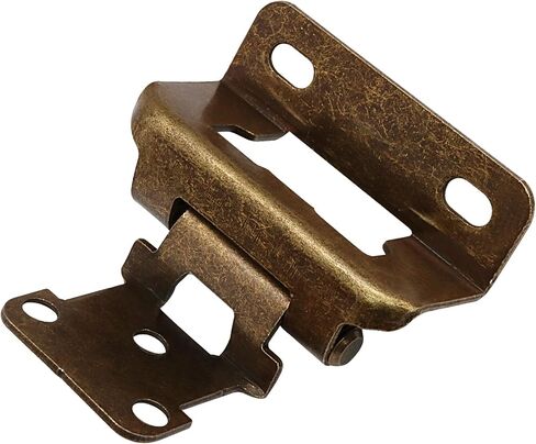 Waziaqoc 4-Pack 2 Pair Steel Cabinet Hinges Antique Brass Cabinet Hinge, 1/2 Inch Overlay Partial Wrap Self-Closing Cabinet Door Hinges, for Face Frame Mount Cupboard Doors. in Kuwait