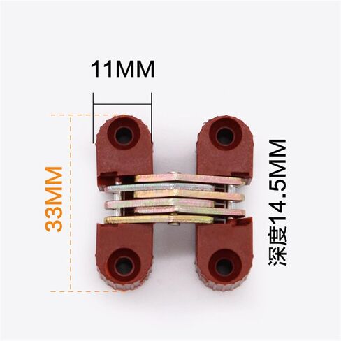Hinges 4pcs Hidden Hinges 33x11MM Folding Plastic Invisible Barrel Cross Hinge for Door Window Dining Table Furniture Accessories (Color : White) in Kuwait