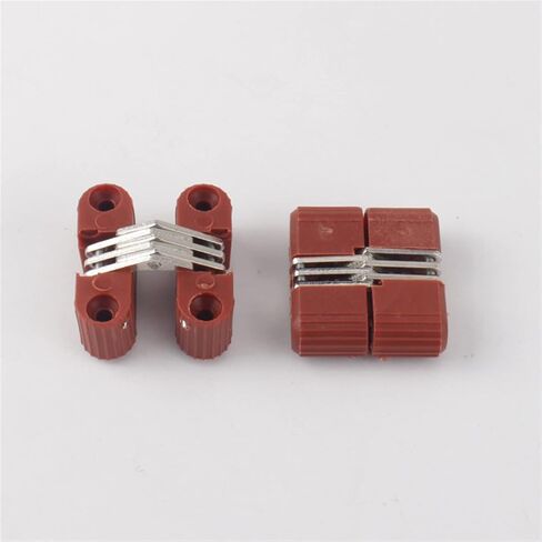 Hinges 4pcs Hidden Hinges 33x11MM Folding Plastic Invisible Barrel Cross Hinge for Door Window Dining Table Furniture Accessories (Color : White) in Kuwait