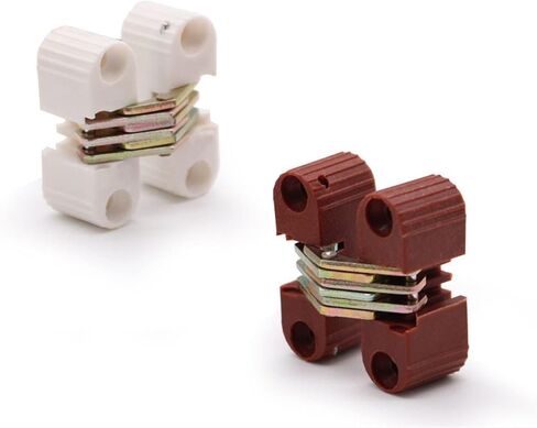 Hinges 4pcs Hidden Hinges 33x11MM Folding Plastic Invisible Barrel Cross Hinge for Door Window Dining Table Furniture Accessories (Color : White) in Kuwait