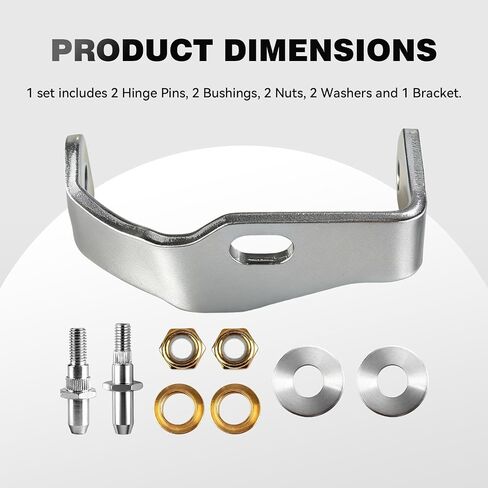 38456 Door Hinge Pin and Bushing Kit Compatible with Chevy Silverado GMC Sierra Yukon Cadillac, Front Left Driver Side, # 6038456 89025539 in Kuwait