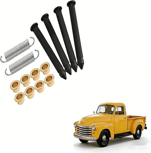 Door Hinge Rebuild Kit with Pins, Bushings and Springs - Compatible with Chevy GMC Truck 3400 3500 3600 3800 Pickup 1955-1959, Full Restoration Hardware Set in Kuwait