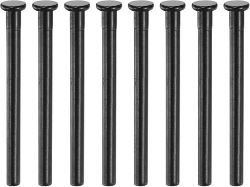uxcell 8Pcs Door Hinge Pins, 4 Inch Removable Interior Door Security Hinges Pin Screws Replacement Closing Pins Closer for Repair Residential Wood Door Parts, Nickel Silver in Kuwait