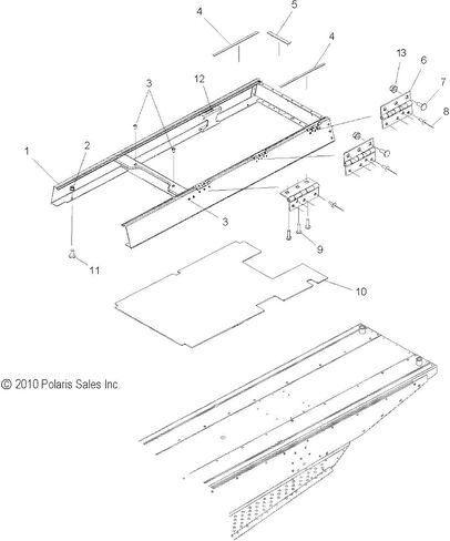 Polaris 7081525 Hinge-Flat 3X2 IQ 600 Widetrack Widetrak in Kuwait