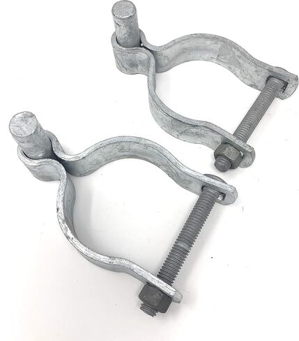 Pressed Steel Chain Link Fence Post Hinge w/Bolt - (2 Sets Pack) (2-3/8") in Kuwait