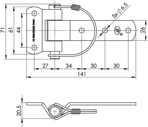 Trailer Steel Galvanized D-Type Folding Box Cabinet Hinge Car Hinge Trailer Body Accessories Truck Trailer Couplings Accessorie in Kuwait