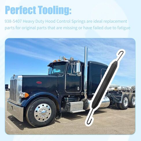 13-04638 زنبرك مفصل غطاء المحرك لـ Peterbilt 357 377 378 | لـ 1987-2006 بيتربيلت 357 377 378، يناسب 2003-2006 بيتربيلت 379، يناسب 938-5407 S20934 غطاء محرك السيارة الربيع in Kuwait